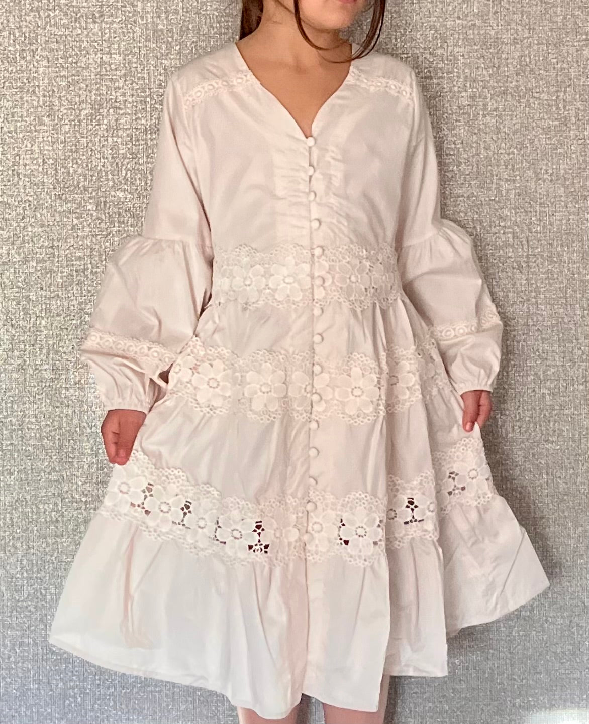 Flower Dress | Ivory Cotton