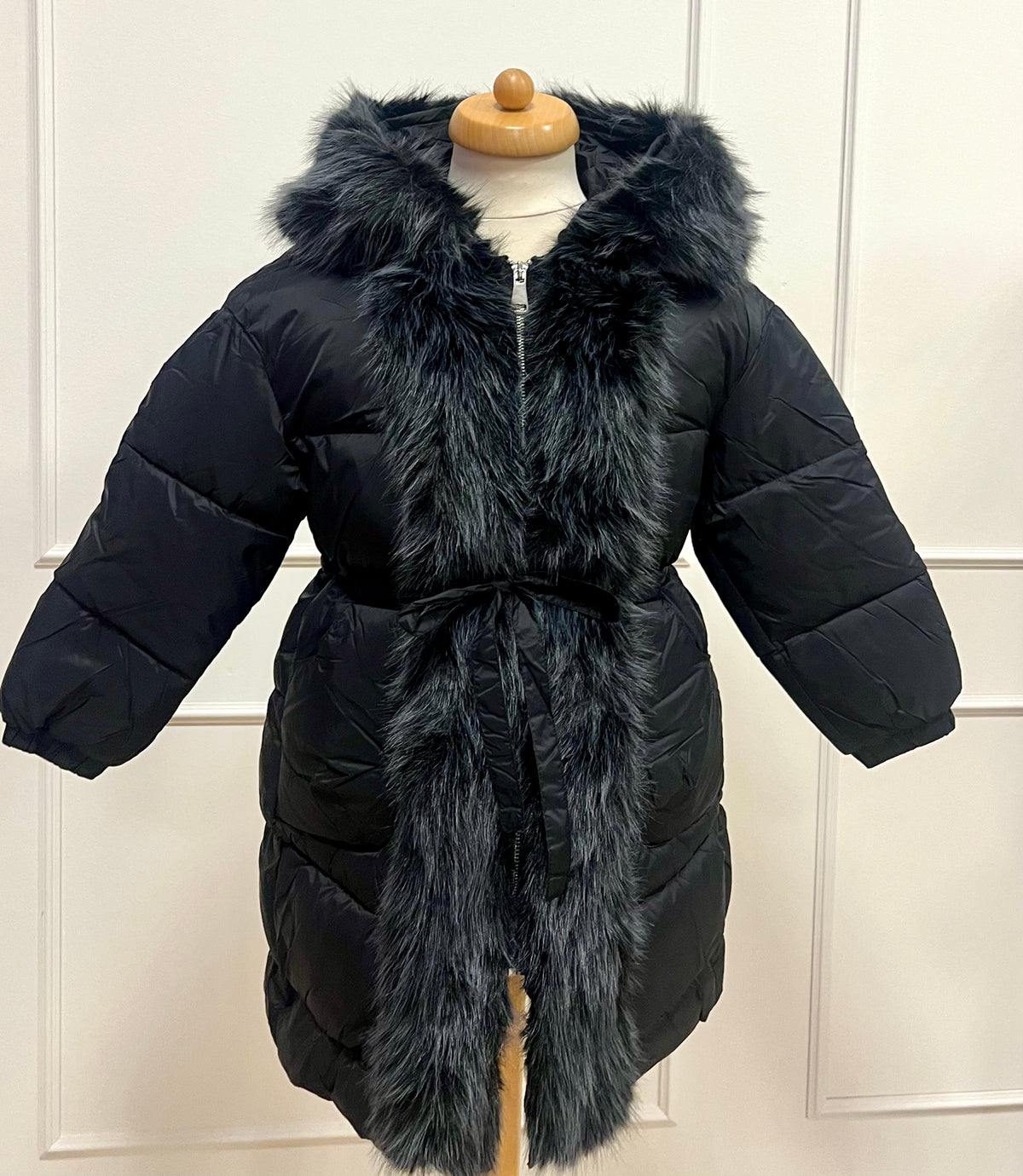 Fur Puffer Coat | Noir