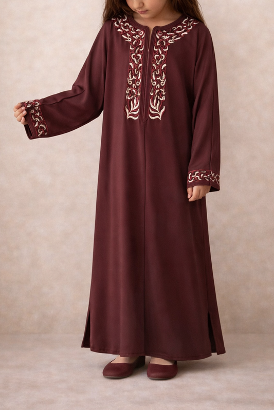 Yara Caftan | Kids | Royal Bordeaux