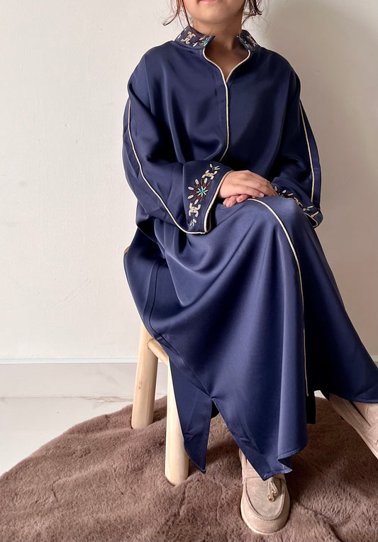 Lamis Dress | Navy Silk