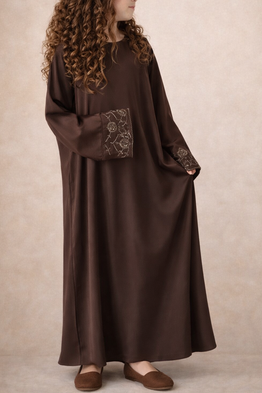 Yara Abaya | Kids | Chocolate Brown
