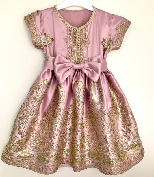 Dounia Dress | Gold Pink | 152/158
