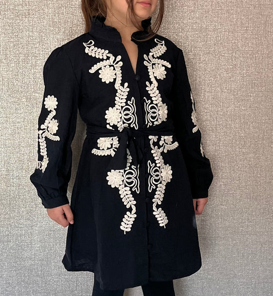Senna Blouse | Noir Cotton