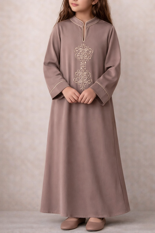 Noor Abaya | Kids | Dusty Beige
